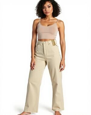 NWT Madewell The Darted Barrel-Leg Jean Ivory Women’s Size 31 Relaxed Cotton